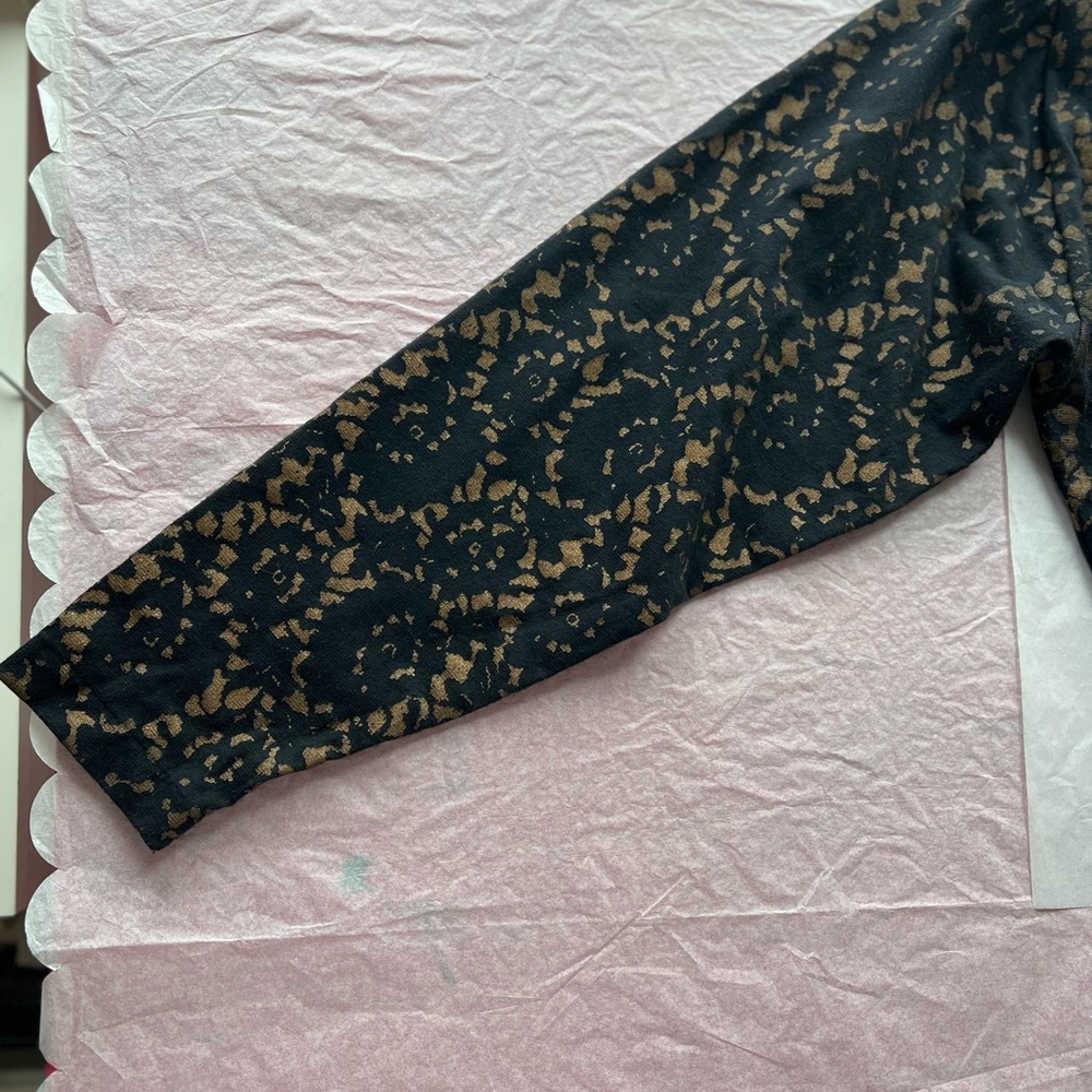 VTG 90s MINT Jonathan Miller London navy caramel suit leopard S/M matching set - Picture 8 of 16